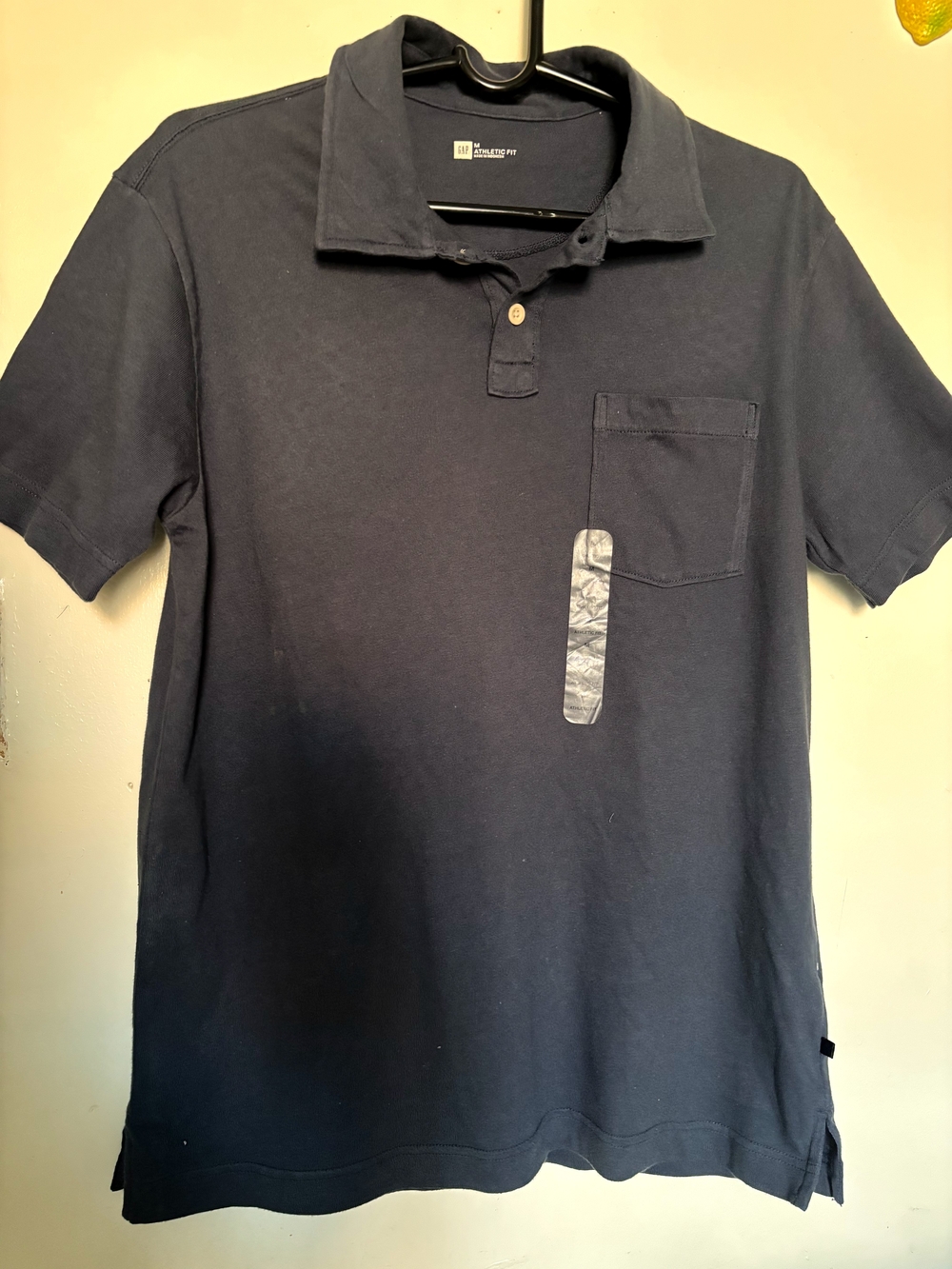 GAP Men’s Navy Short Sleeve Polo with Chest Pocket